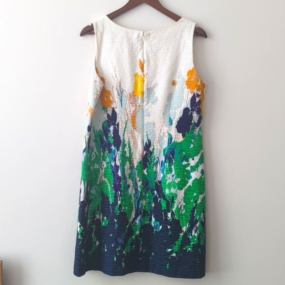 Eliza J Watercolor Multicolor Floral Cotton Dress - Picture 4 of 8
